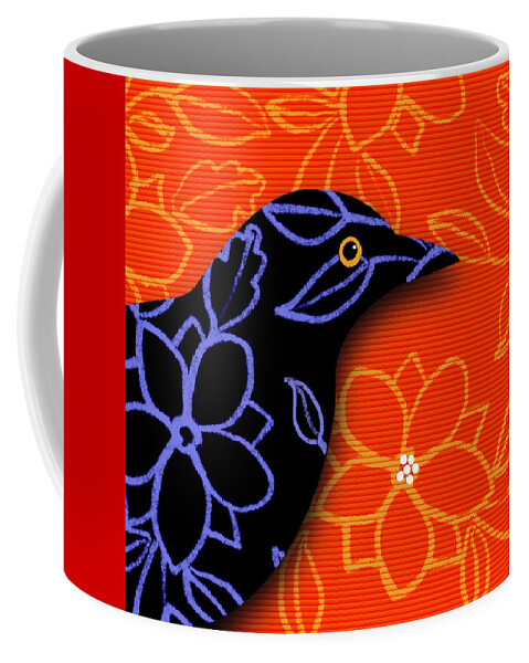  Coffee Mug featuring the digital art Birdland Series No. 7 of 17 by Steve Hayhurst