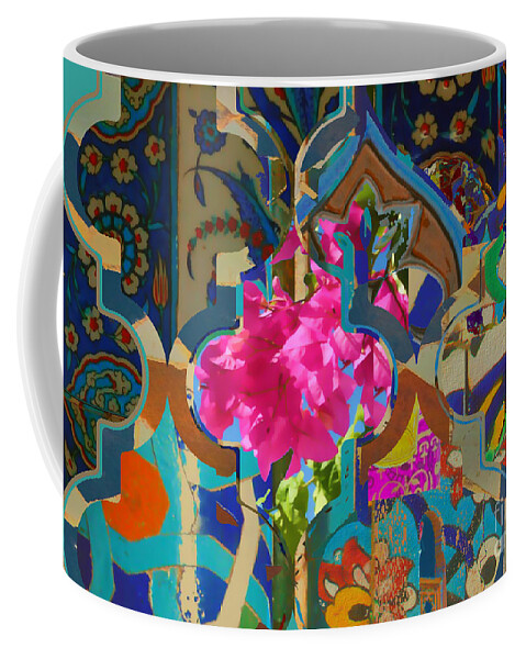 Flowers Coffee Mug featuring the mixed media Floral #7 by Seema Z