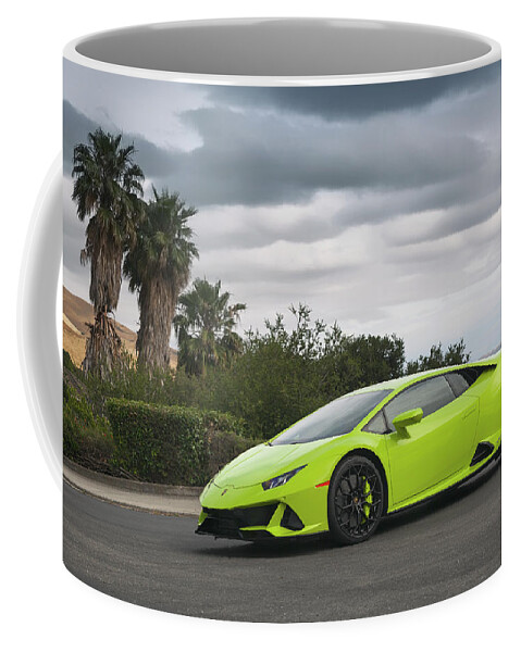 Lamborghini Coffee Mug featuring the photograph #Lamborghini #Huracan #Evo #Print #7 by ItzKirb Photography