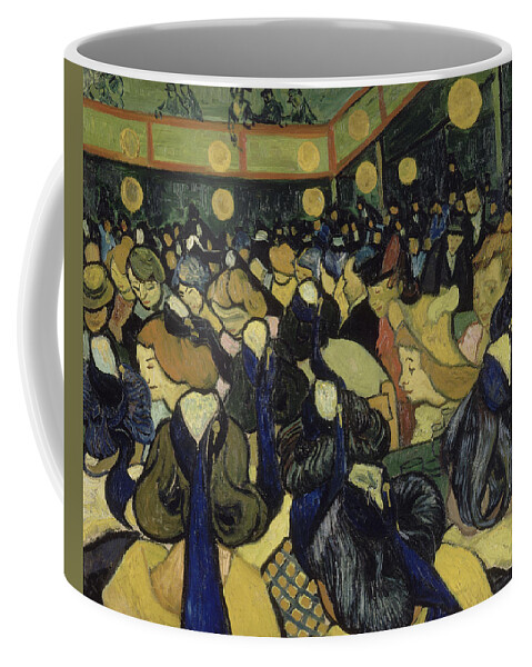 The Dance Hall In Arles Coffee Mug featuring the painting The Dance Hall in Arles #7 by Vincent van Gogh