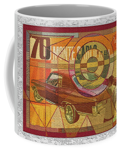 70 Chevy Coffee Mug featuring the digital art 70 Chevy / AMT Monte Carlo by David Squibb