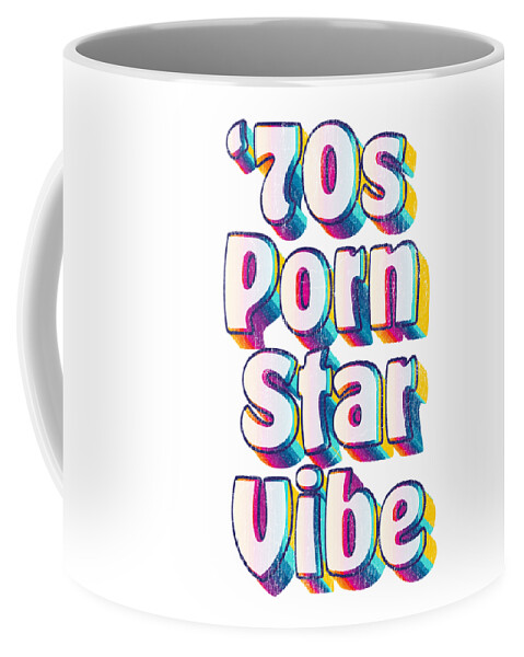 70s Funny Porn - 70s Porn Star Vibe Coffee Mug by Deluxe Chimp - Pixels