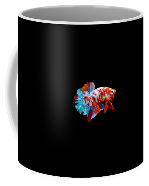 Betta Coffee Mug featuring the photograph Multicolor Betta Fish by Sambel Pedes