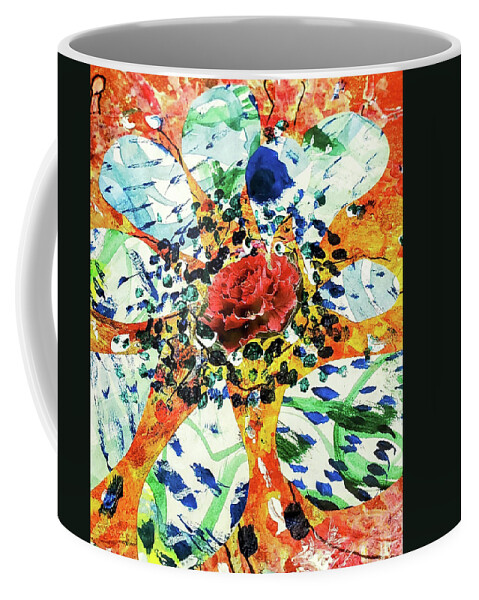 Abstract Coffee Mug featuring the painting Untitled #9 by Karen Lillard