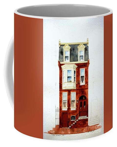Watercolor Coffee Mug featuring the painting 824 Jefferson St. by William Renzulli