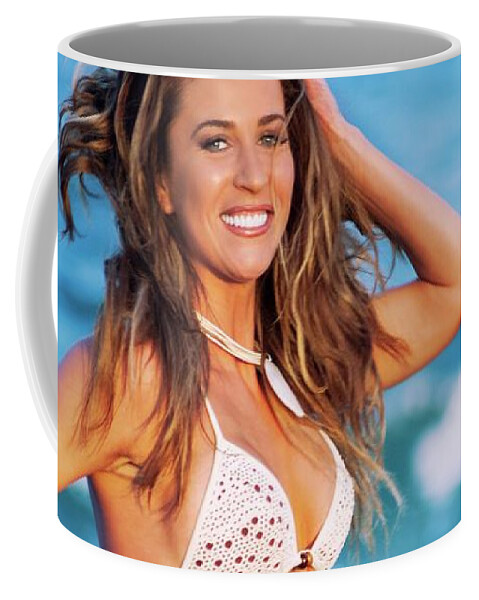 Affluent Opulent Luxe Style Coffee Mug featuring the photograph 8413 Supermodel Tatyana Liskina Ms Turkey - Delray Florida by Nasser Atelier