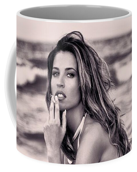 European Woman Coffee Mug featuring the photograph 8544 Supermodel Tatyana Liskina Ms Turkey by Nasser Atelier