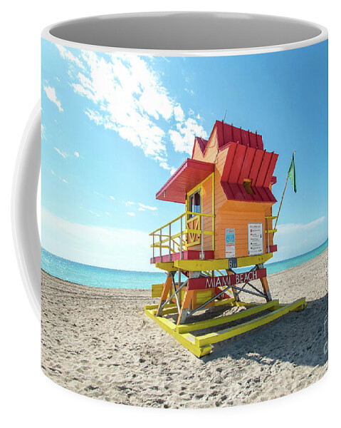 Atlantic Coffee Mug featuring the photograph 8th Street Lifeguard Tower South Beach Miami, Florida by Beachtown Views