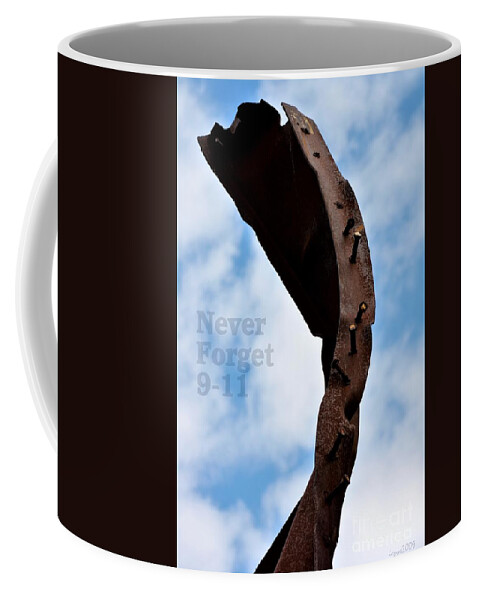 9-11 Coffee Mug featuring the photograph 9-11 Never Forget by Irene Czys