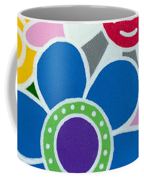 Flowers Coffee Mug featuring the painting 9 Blooms by Beth Ann Scott