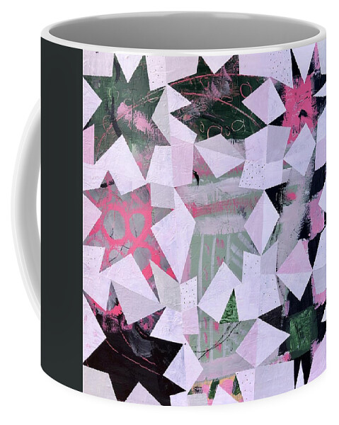 Abstract Coffee Mug featuring the painting Stardoms by Cyndie Katz