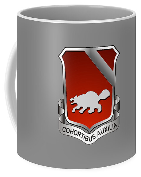 94t Coffee Mug featuring the digital art 94th Engineer Combat Battalion by Bill Richards