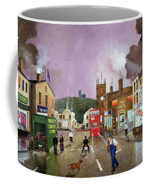England Coffee Mug featuring the painting Castle Street, Dudley - England by Ken Wood