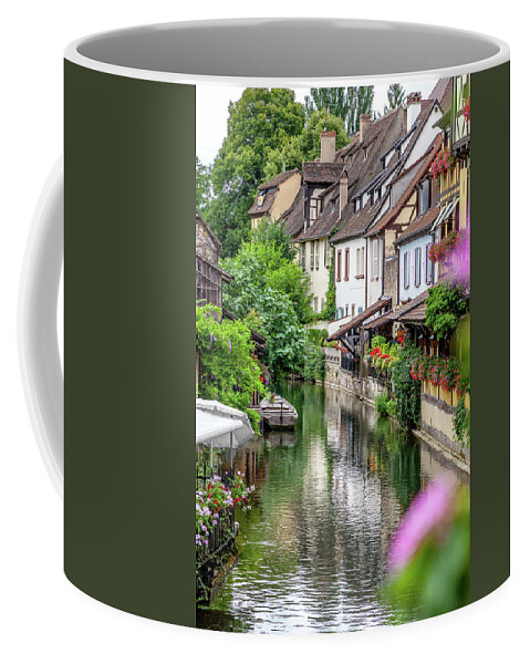 Travel Coffee Mug featuring the photograph A Canal in Little Venice - Colmar by W Chris Fooshee