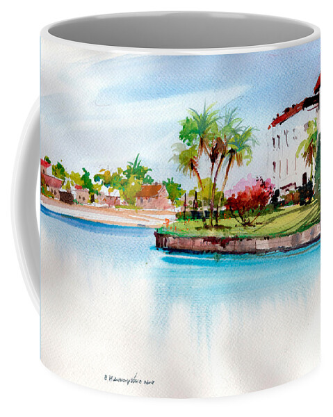 Florida Coffee Mug featuring the painting A Canal in St Petersburg by P Anthony Visco