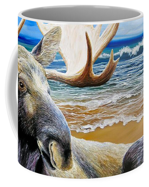 Surreal Coffee Mug featuring the painting A Change Is As Good As A Rest by R J Marchand
