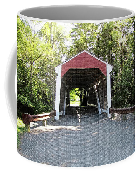 Bridge Coffee Mug featuring the photograph A Covered Bridge Near Lancaster Pennsylvania by David Dehner
