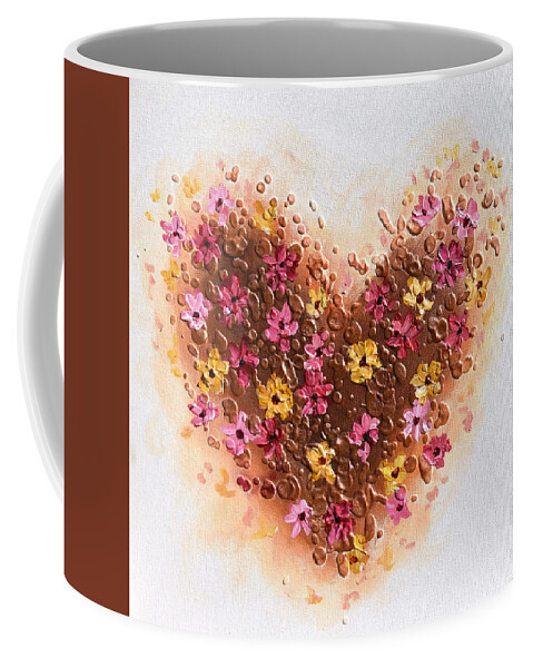 Heart Coffee Mug featuring the painting A Daisy Heart by Amanda Dagg