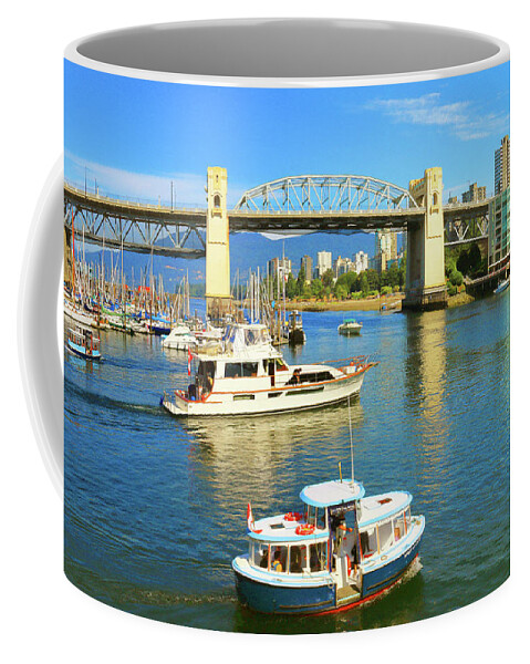 Vancouver Coffee Mug featuring the photograph A Day in False Creek in Vancouver Canada by Ola Allen