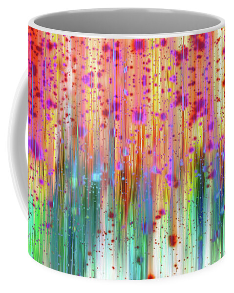 Spring Flowers Coffee Mug featuring the painting A Delight of Flowers in A Spring Sun Shower by Neece Campione