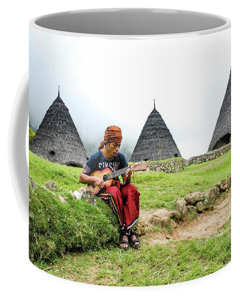 Wae Rebo Coffee Mug featuring the photograph A Distant Village II - Wae Rebo Village, Flores, Indonesia, by Earth And Spirit