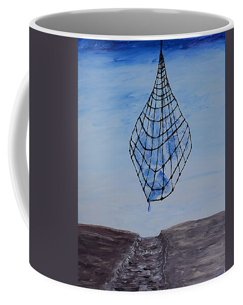 Abstract Coffee Mug featuring the painting A Drink of Water by Christina Knight