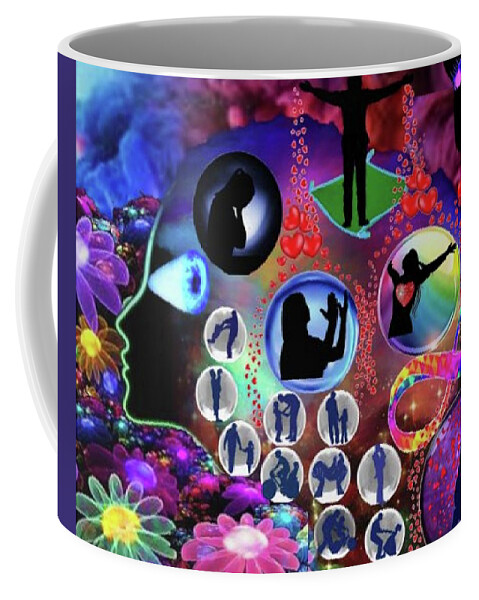 A Fathers Love Poem Coffee Mug featuring the digital art A Fathers Love, A Daughters Minds Eye by Stephen Battel