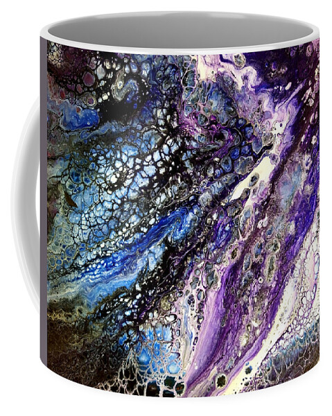  Coffee Mug featuring the painting A Flowing Journey by Rein Nomm