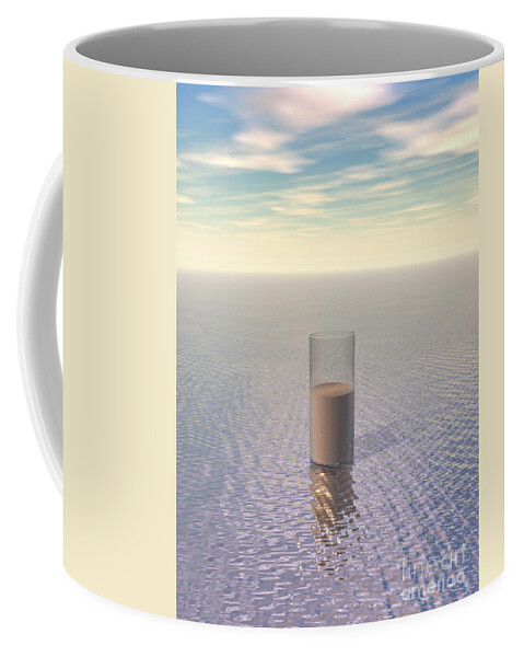 Sand Coffee Mug featuring the digital art A Glass of Sand by Phil Perkins