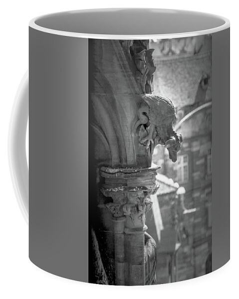 Architecture Coffee Mug featuring the photograph A Grotesque in Strasbourg - 1 by W Chris Fooshee