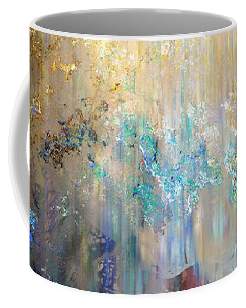 Abstract Art Coffee Mug featuring the painting A Heart So Big - Abstract Art by Jaison Cianelli