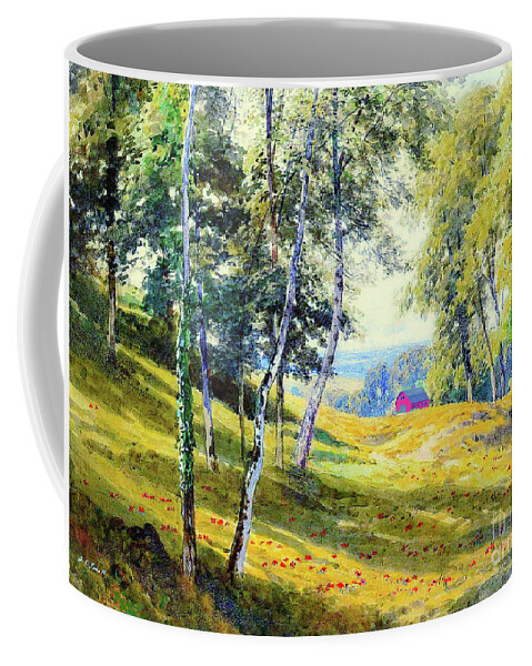 Landscape Coffee Mug featuring the painting A Joy Filled Day by Jane Small