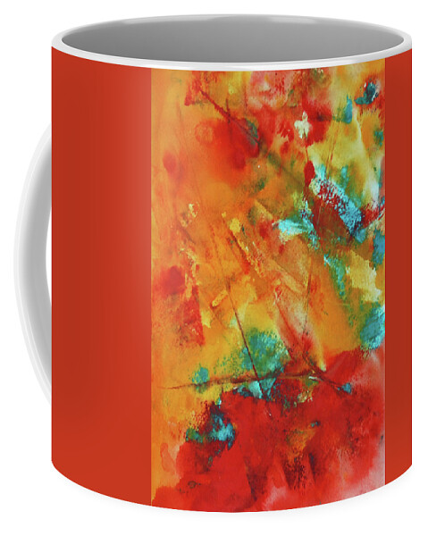 Abstract Coffee Mug featuring the painting A Joyful Song by Dick Richards