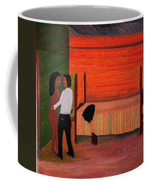 Puerto Rico Coffee Mug featuring the painting A Life Together by Walter Rivera-Santos