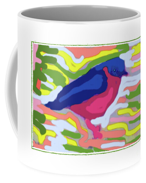  Coffee Mug featuring the drawing A Little Bird Told Me by Shirley Moravec