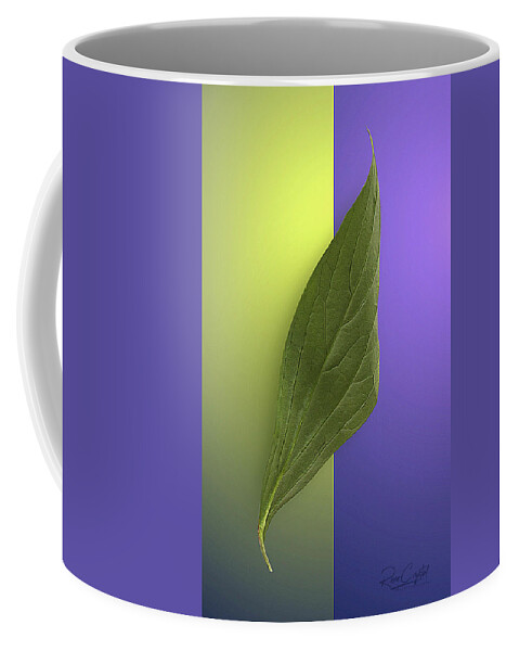 Floral Leaves Coffee Mug featuring the photograph A Long, Tall Peony Leaf by Rene Crystal