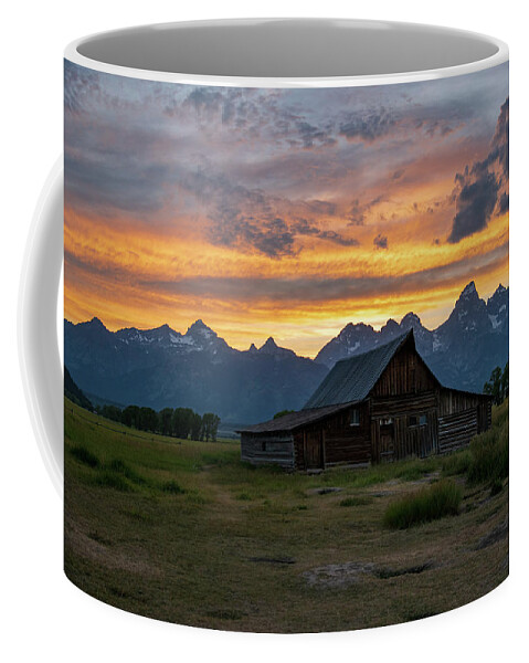 Nature Coffee Mug featuring the photograph A Moulton Barn Sunset by Rose Guinther