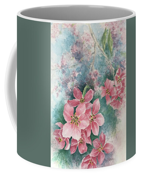 Blossoms Coffee Mug featuring the painting A new beginning by Milly Tseng