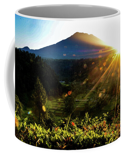 Volcano Coffee Mug featuring the photograph This Side Of Paradise - Mount Agung. Bali, Indonesia by Earth And Spirit