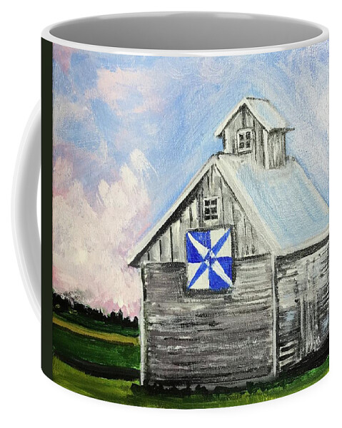 Prairie Coffee Mug featuring the painting A Piece of the Prairie by Eileen Backman