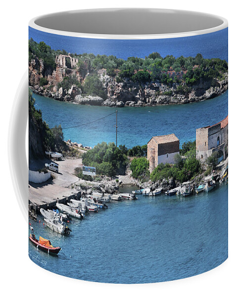 Water Coffee Mug featuring the photograph A Postcard from Greece by Aleksander Rotner