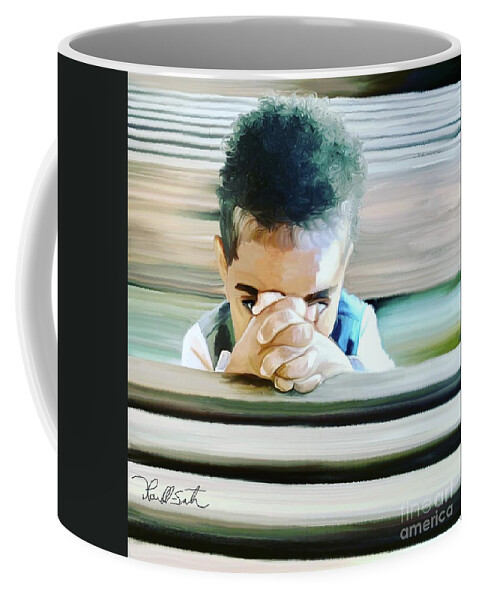 Prayer Coffee Mug featuring the digital art A Prayer For My Grandpa by D Powell-Smith