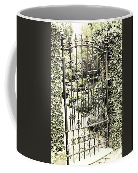 Savannah Coffee Mug featuring the photograph A Private Garden Savannah, Georgia by Theresa Fairchild