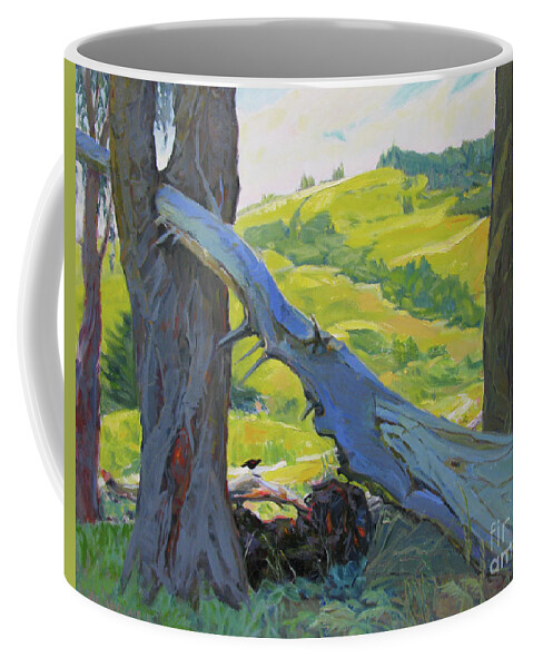 Russian River Coffee Mug featuring the painting A Quiet Perch by John McCormick