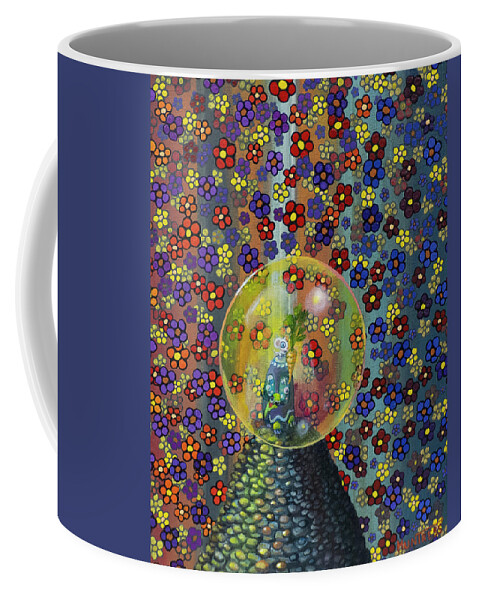 Pop Surrealism Coffee Mug featuring the painting A Reward for Your Climb by Mindy Huntress