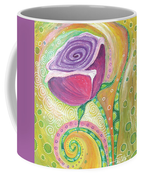 Rose Coffee Mug featuring the painting A Rose Fit for a Queen by Tanielle Childers