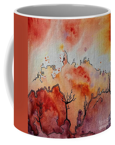 Spooky Coffee Mug featuring the mixed media A Sacred Place by April Reilly