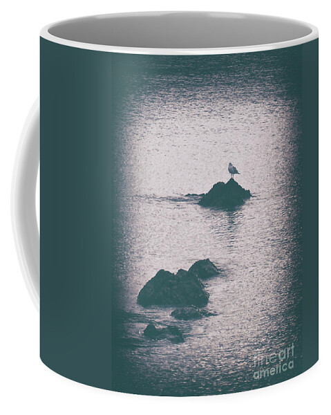 Vintage Coffee Mug featuring the photograph A Seagull Rests by Phil Perkins