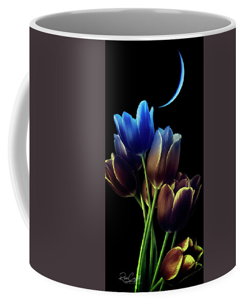 Moon Coffee Mug featuring the photograph A Sliver Of Blue Moonlight by Rene Crystal