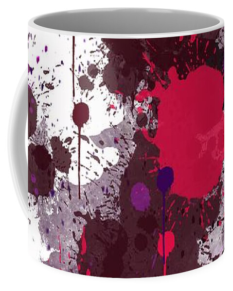  Coffee Mug featuring the digital art A Study in Blood Spatter Analysis by Michelle Hoffmann